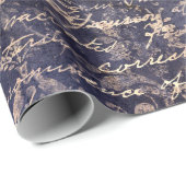 Gothic Grunge Indigo  Geschenkpapier (Rolleneckpunkt)