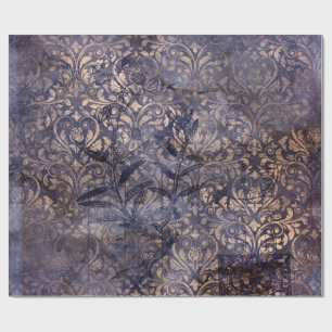 Gothic Grunge Indigo Geschenkpapier