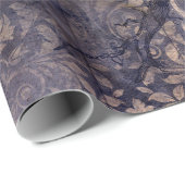 Gothic Grunge Indigo  Geschenkpapier (Rolleneckpunkt)
