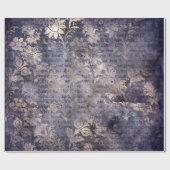 Gothic Grunge Indigo  Geschenkpapier (Flach)