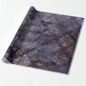 Gothic Grunge Indigo  Geschenkpapier (Ungerollt)