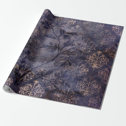 Gothic Grunge Indigo  Geschenkpapier (Ungerollt)