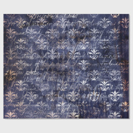 Gothic Grunge Indigo Geschenkpapier