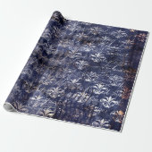Gothic Grunge Indigo Geschenkpapier (Ungerollt)