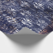 Gothic Grunge Indigo Geschenkpapier (Ecke)