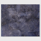 Gothic Grunge Indigo  Geschenkpapier (Flach)