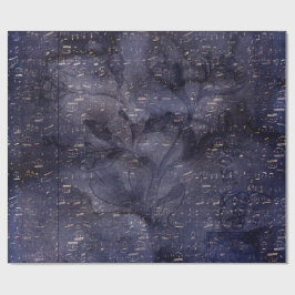 Gothic Grunge Indigo  Geschenkpapier