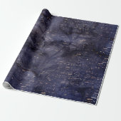 Gothic Grunge Indigo Geschenkpapier (Ungerollt)
