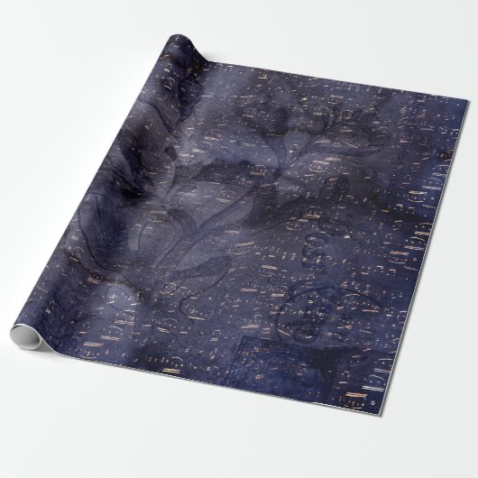 Gothic Grunge Indigo  Geschenkpapier (Ungerollt)
