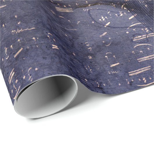Gothic Grunge Indigo  Geschenkpapier (Rolleneckpunkt)