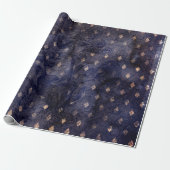 Gothic Grunge Indigo Geschenkpapier (Ungerollt)