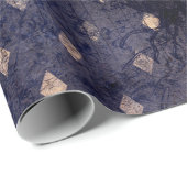 Gothic Grunge Indigo Geschenkpapier (Rolleneckpunkt)