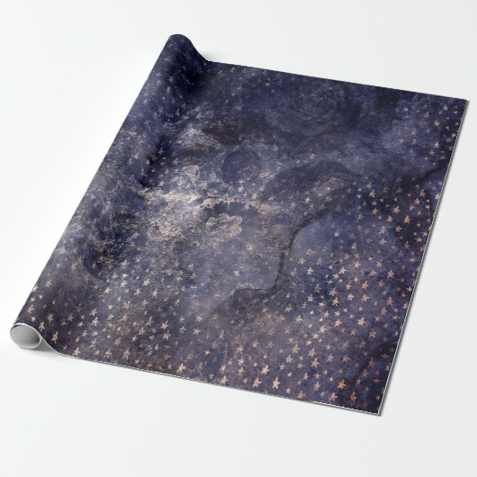 Gothic Grunge Indigo  Geschenkpapier (Ungerollt)