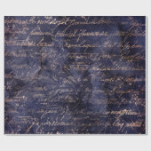 Gothic Grunge Indigo  Geschenkpapier (Flach)