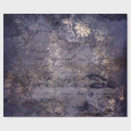 Gothic Grunge Indigo Geschenkpapier