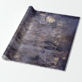 Gothic Grunge Indigo Geschenkpapier (Ungerollt)