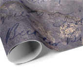 Gothic Grunge Indigo Geschenkpapier (Rolleneckpunkt)