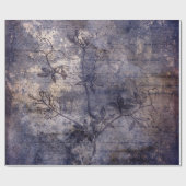 Gothic Grunge Indigo  Geschenkpapier (Flach)