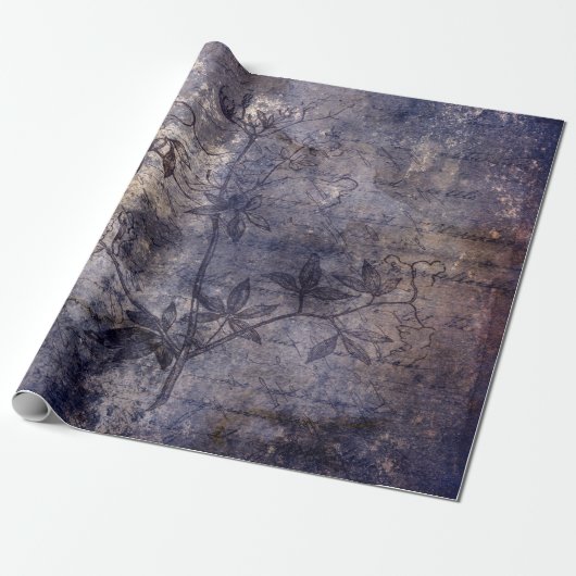 Gothic Grunge Indigo  Geschenkpapier (Ungerollt)
