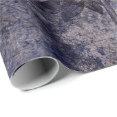 Gothic Grunge Indigo Geschenkpapier (Rolleneckpunkt)