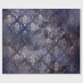 Gothic Grunge Indigo  Geschenkpapier (Flach)