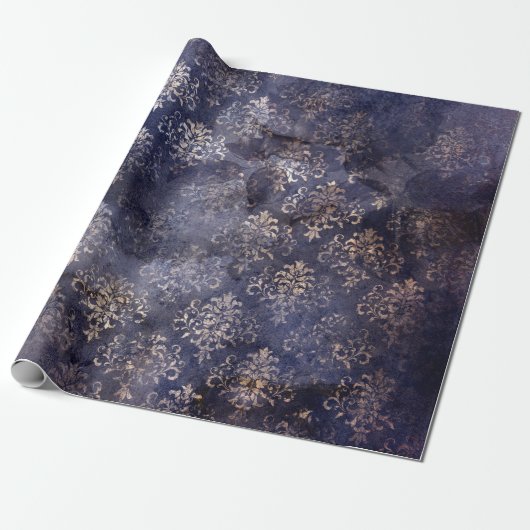 Gothic Grunge Indigo  Geschenkpapier (Ungerollt)