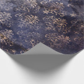 Gothic Grunge Indigo  Geschenkpapier (Ecke)