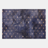 Gothic Grunge Indigo  Geschenkpapier Set (Vorderseite 3)