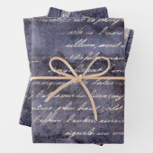 Gothic Grunge Indigo  Geschenkpapier Set (Beispiel)