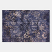 Gothic Grunge Indigo Geschenkpapier Set (Vorderseite 2)