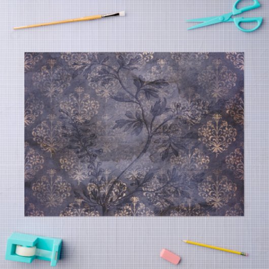 Gothic Grunge Indigo  Seidenpapier (Basteln)