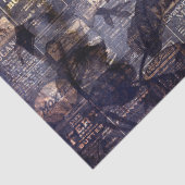 Gothic Grunge Indigo  Seidenpapier (Detail)