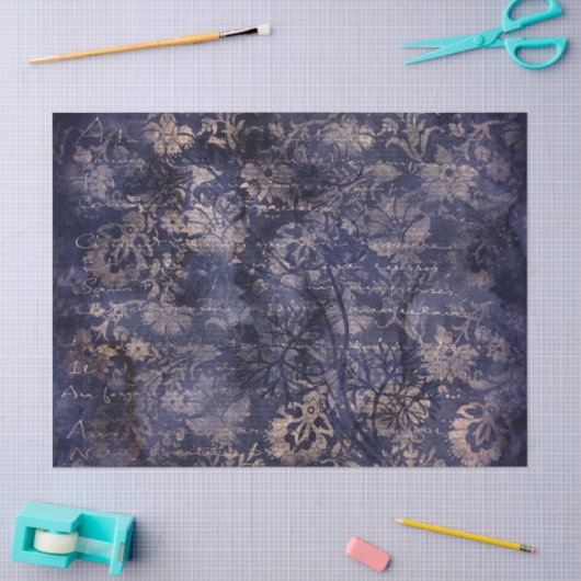 Gothic Grunge Indigo  Seidenpapier (Basteln)