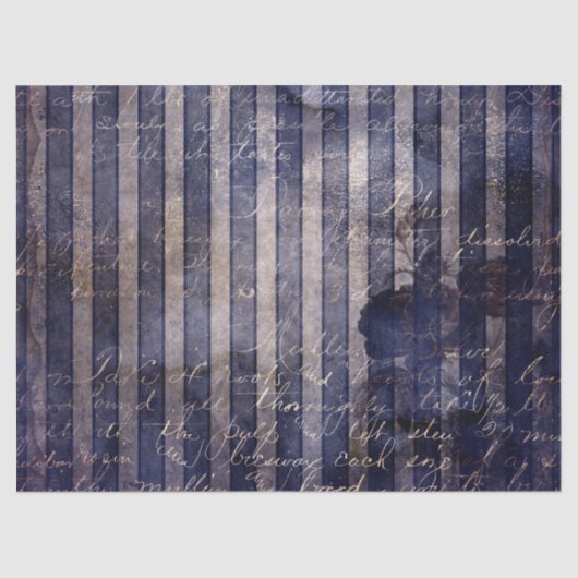 Gothic Grunge Indigo Seidenpapier (Vorderseite)