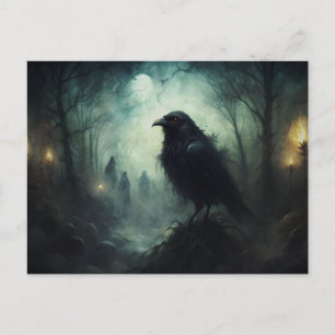 Gothic Grunge Krähen Postkarte