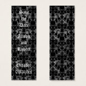 Gothic grunge Save the Date Mini-Buchmarken (Vorne & Hinten)