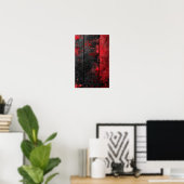 Gothic Grunge Vanta Black & Red Poster (Heimbüro)