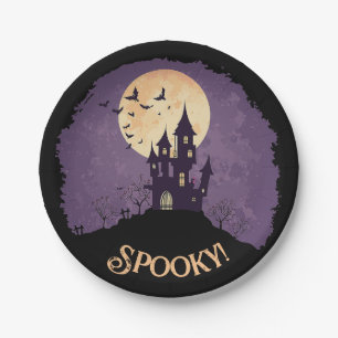 Gothic Grusel-Hexenhaus Halloween Pappteller