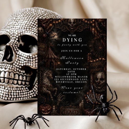 Gothic Gruseliger Halloween Einladung
