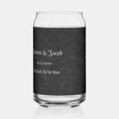 Gothic Half Skull Cool Schwarz-Weiß-Grunge Dosenglas (Links)