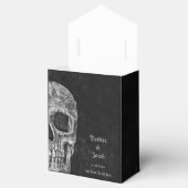 Gothic Half Skull Cool Schwarz-Weiß-Grunge Geschenkschachtel (Geöffnet)