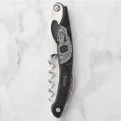 Gothic Half Skull Cool Schwarz-Weiß-Grunge Kellnermesser (Vorderseite)