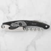 Gothic Half Skull Cool Schwarz-Weiß-Grunge Kellnermesser (Vorderseite)