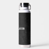 Gothic Half Skull Cool Schwarz-Weiß-Grunge Trinkflasche (Rückseite)