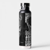 Gothic Half Skull Cool Schwarz-Weiß-Textur Trinkflasche (Rechts)