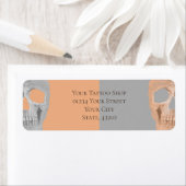 Gothic Half Skull Face Tan Gray Tattoo Shop (Insitu)