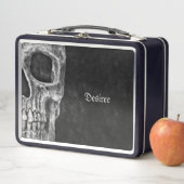 Gothic Half Skull Kopf Cool Schwarz-Weiß-Grunge Metall Brotdose (Beispiel)