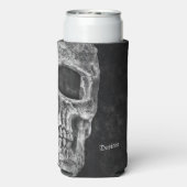 Gothic Half Skull Kopf Cool Schwarz-Weiß-Grunge Selters Dosenkühler (Seltzer Rückseite)