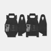 Gothic Half Skull Schwarz-Weiß Hochzeit Geschenkschachtel (Ungefaltet)