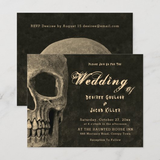 Gothic Half Skull Sepia Hallowing Budget (Vorne/Hinten)